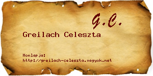 Greilach Celeszta névjegykártya